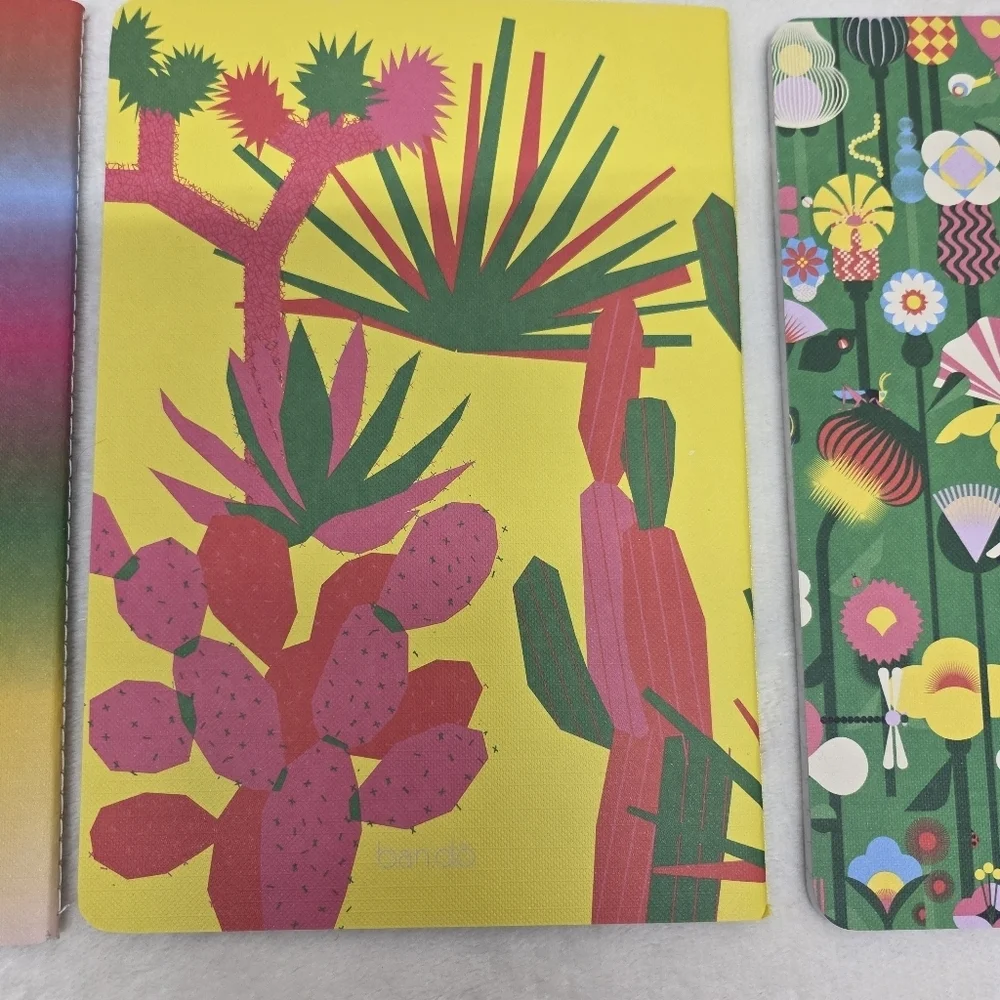 Set of 3 Notebooks Lined Pages 'Make Time to Make Magic' Cactus Floral New Gifts